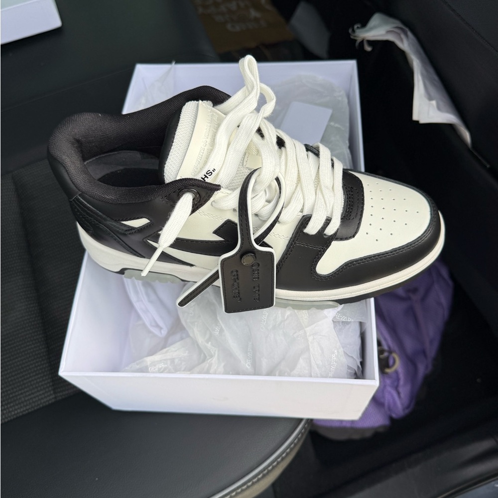 Off-White Black and White High-Top Sneakers